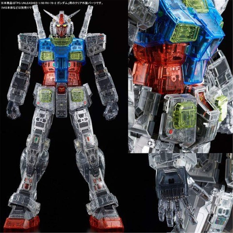 BANDAI SPIRITS مجموعة قطع الجسم الشفافة 1/60 PG Unleashed من Bandai Spirits لـ RX-78-2 غاندام، غير متضمن جسم MS - Image 3