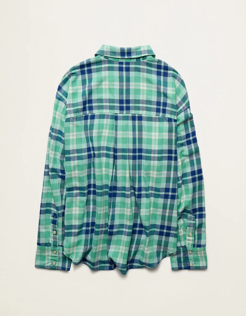 American Eagle  AE Oversized Flannel Shirt for Women | Best Price UAE