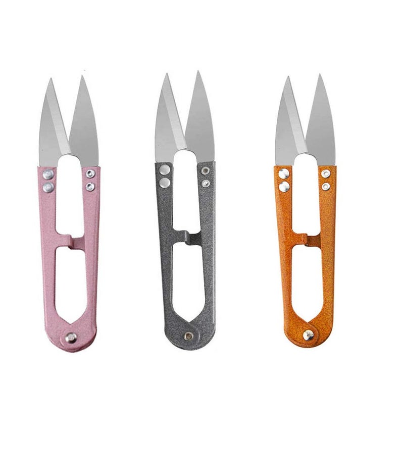 Ruwado 3 Pcs Thread Clippers Sewing Scissors 4.2 Inch Cutter Mini Snip Trimming Nipper Handheld Snippers Embroidery Clippers Sewing Scissors for Stitch Art Craft Project Tailor DIY Supplies - Image 1
