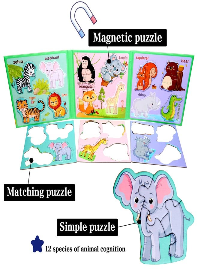 QimuMku Magnetic Puzzles for Kids Ages 3 4 5 6, Early Childhood Education Learning Puzzle Gift, Refrigerator Magnet for 3-5 Year Old Children - Image 3
