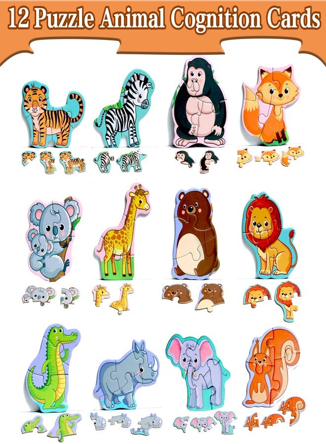 QimuMku Magnetic Puzzles for Kids Ages 3 4 5 6, Early Childhood Education Learning Puzzle Gift, Refrigerator Magnet for 3-5 Year Old Children - Image 2