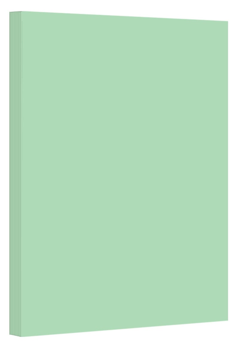 S Superfine Printing Green Pastel Color Card Stock Paper, 67lb Cover Medium Weight Cardstock, for Arts & Crafts, Coloring, Announcements, Stationary Printing at School, Office, Home | 8.5 x 11 | 50 Sheets Per Pack - Image 1