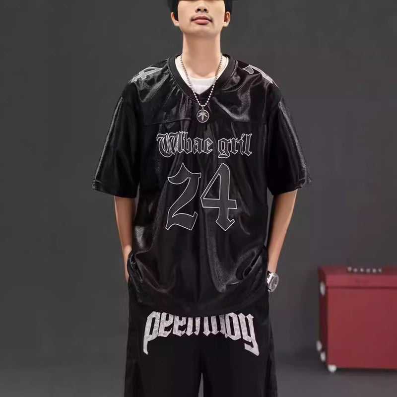 New Short-Sleeved T-Shirt Men'S Summer Korean-Style Trendy Simple Half-Sleeved Top Hong Kong-Style Loose Casual Trendy Brand T-Shirt - Image 2