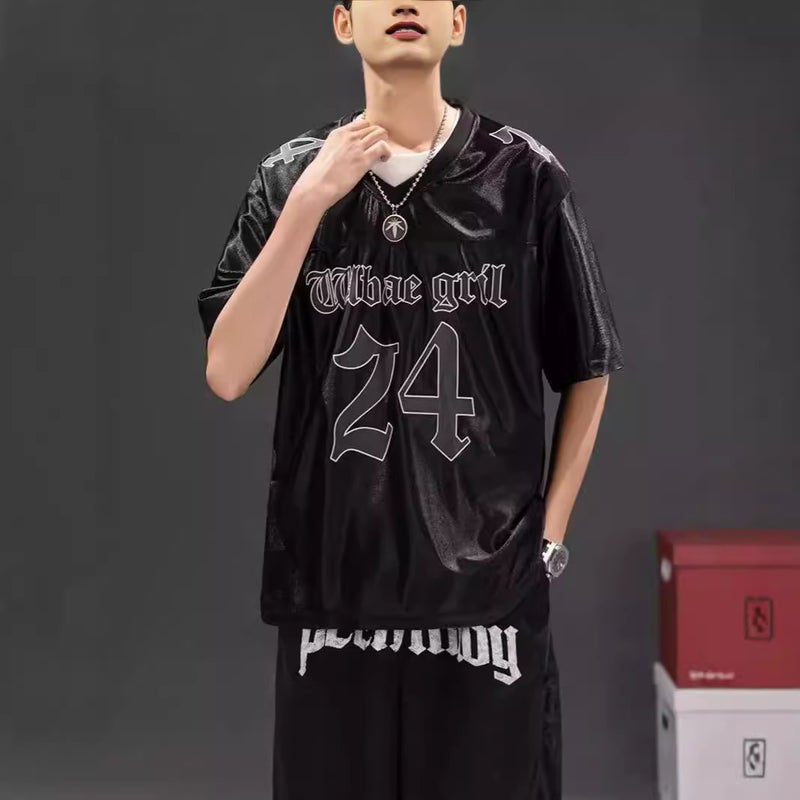 New Short-Sleeved T-Shirt Men'S Summer Korean-Style Trendy Simple Half-Sleeved Top Hong Kong-Style Loose Casual Trendy Brand T-Shirt - Image 3