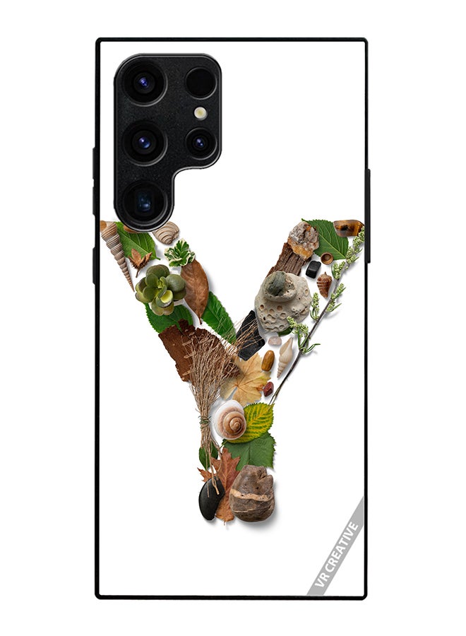 Protective Case Cover For Samsung Galaxy S25 Ultra Alphabet Y Design Multicolour