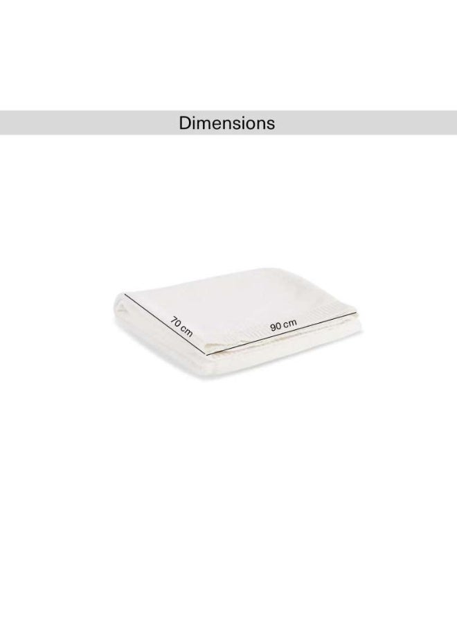 Pan Home بطانية أطفال مريحة وناعمة من نسيج الكابل مقاس 70×90 سم - بيضاء - Image 5