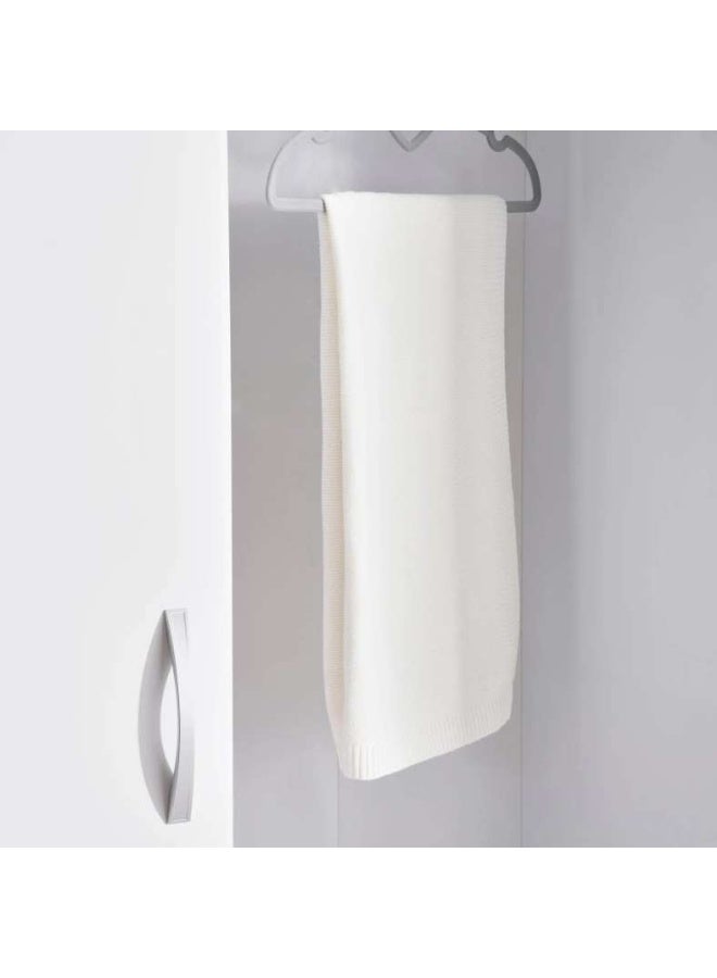 Pan Home بطانية أطفال مريحة وناعمة من نسيج الكابل مقاس 70×90 سم - بيضاء - Image 1
