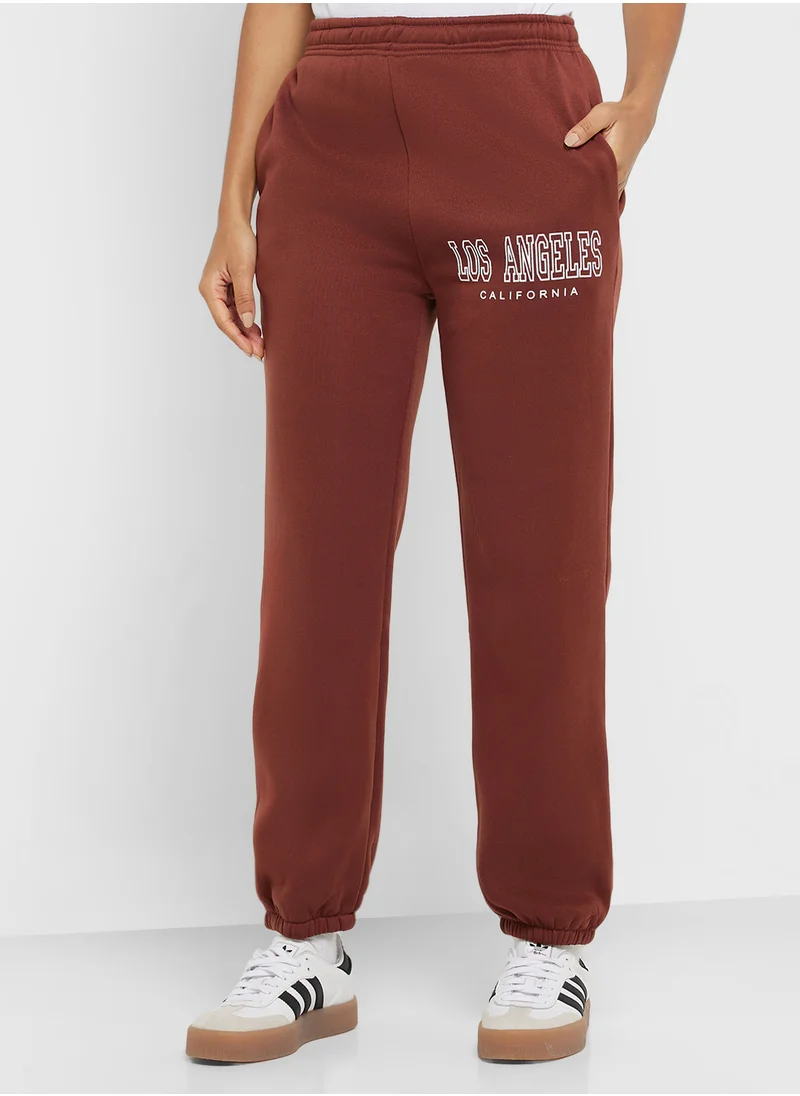 Ginger Oversize Varsity Style Jog Set