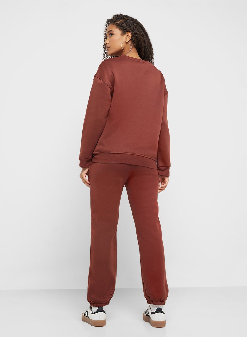 Ginger Oversize Varsity Style Jog Set - Image 2
