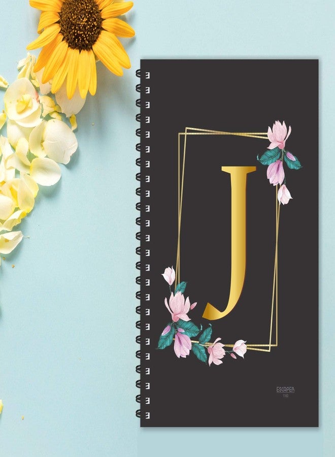 ESCAPER مفكرة إسكيبر بحرف J، مسطرة - مقاس A5 - 8.5 × 5.5 بوصة، مفكرة بحرف J، مفكرة أبجدية J، دفتر ملاحظات، مفكرة للمكتب، مفكرة كهدية، مفكرة صغيرة الحجم، مفكرة A5 - Image 5