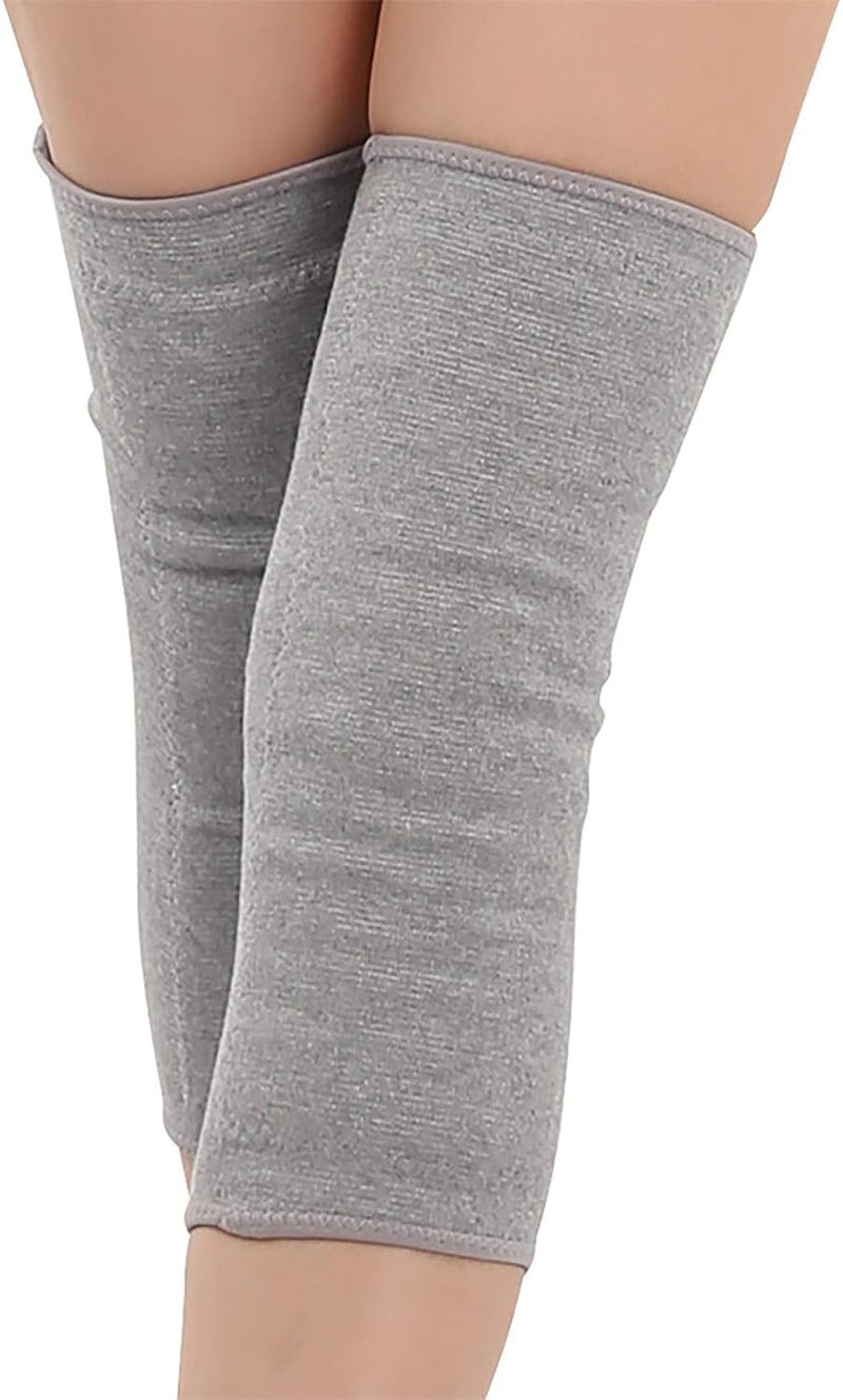 JUMISEE 1 Pair Men Women Warm Fleece Lined Knee Pad Sleeve Leg Warmer Cotton Thermal Knee Support for Arthritis Pain Relief Yoga, XL - Image 1