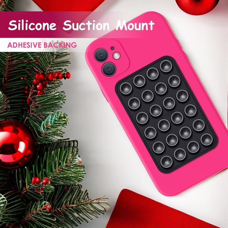 ChicAbode 2 Pack Silicone Suction Phone Case Adhesive Mount, Hands-Free, Strong Grip Holder for Selfies & Videos, Easy to Use, Hands-Free Sticky Phone Grip for iPhone and Android(Black) - Image 3