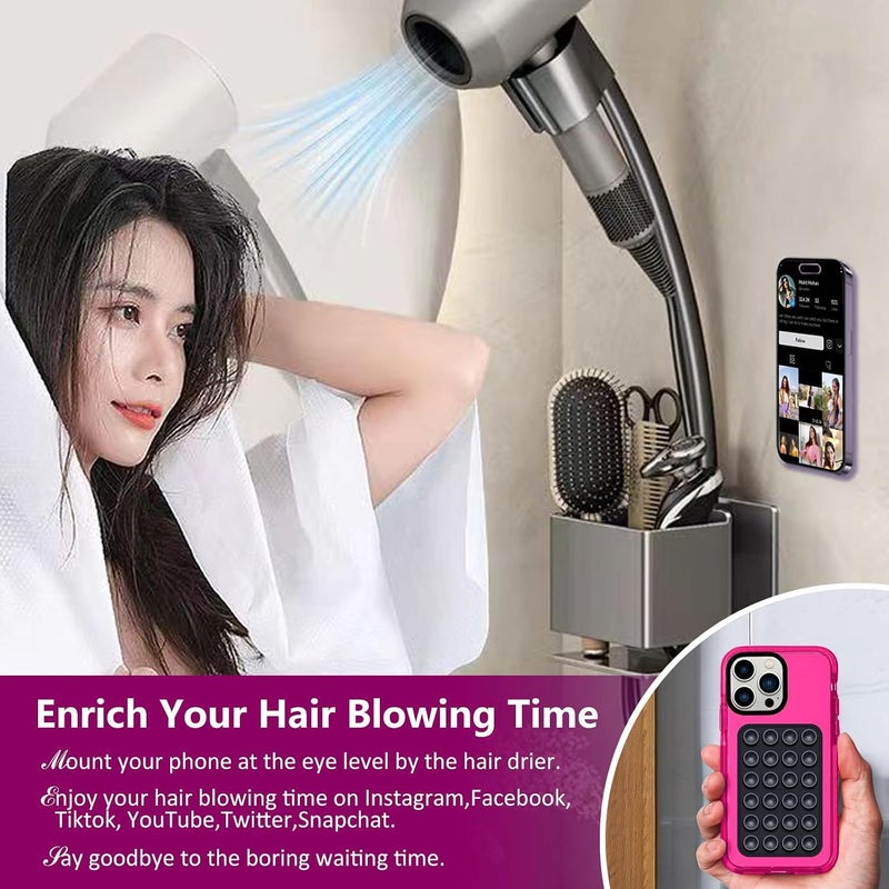 ChicAbode 2 Pack Silicone Suction Phone Case Adhesive Mount, Hands-Free, Strong Grip Holder for Selfies & Videos, Easy to Use, Hands-Free Sticky Phone Grip for iPhone and Android(Black) - Image 5