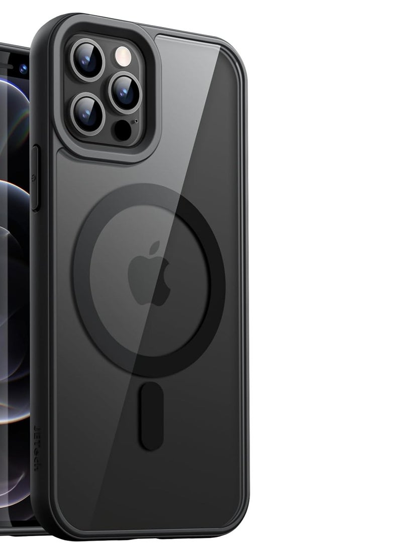 Denx Magnetic Case for iPhone 15 Pro Case, Compatible with MagSafe, Plating Luxury Cover, Clear Soft TPU Shockproof Protective Phone Case, (Black) 