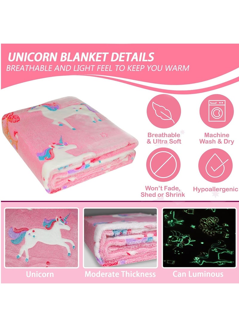 FASHION HOME Kids Glow in The Dark Blanket Soft Throw All Seasons for Couch Sofa Bed 150 x 120cm - Image 3