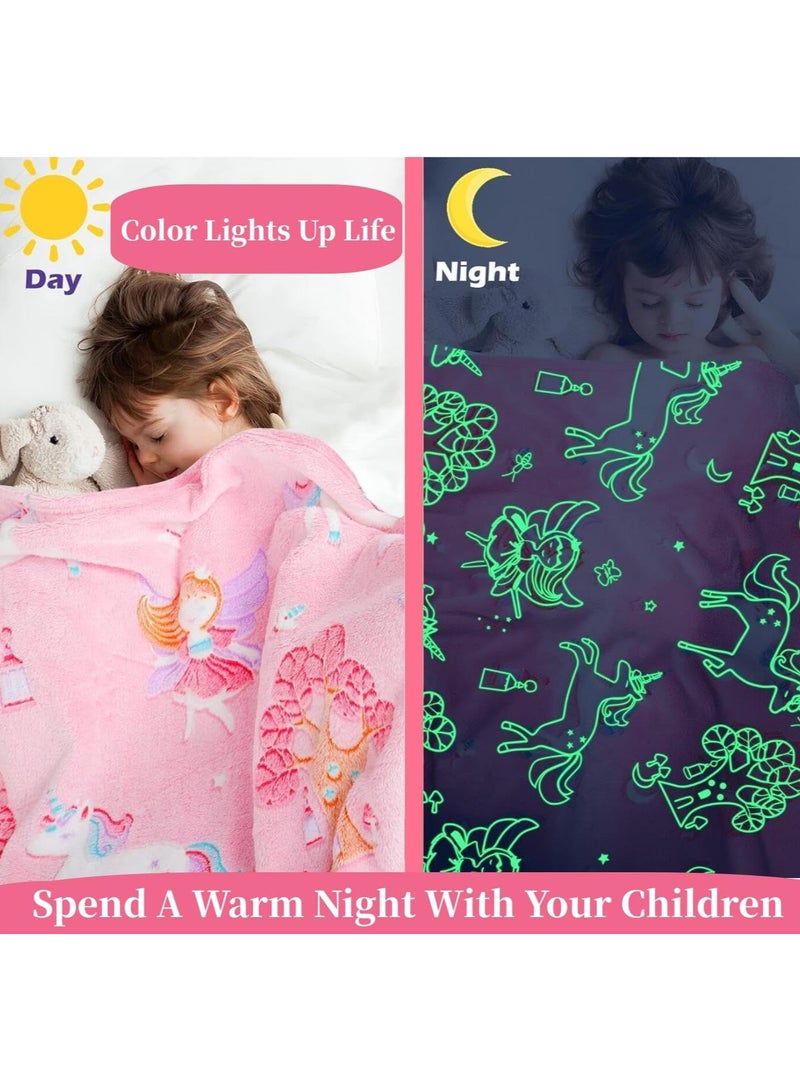 FASHION HOME Kids Glow in The Dark Blanket Soft Throw All Seasons for Couch Sofa Bed 150 x 120cm - Image 4