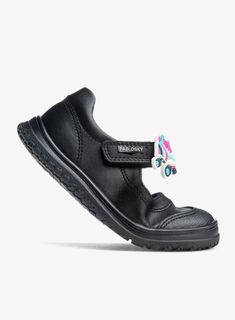 Pablosky Girls Applique Hook & Loop School Shoes - Image 4