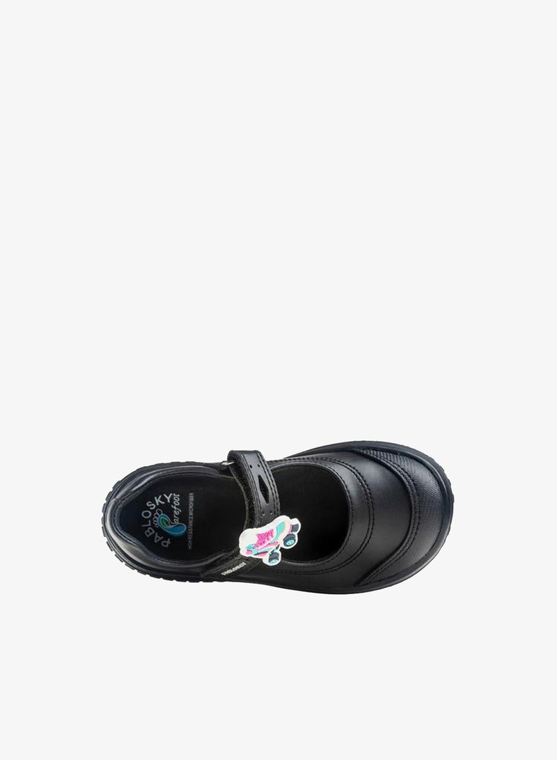 Pablosky Girls Applique Hook & Loop School Shoes - Image 3