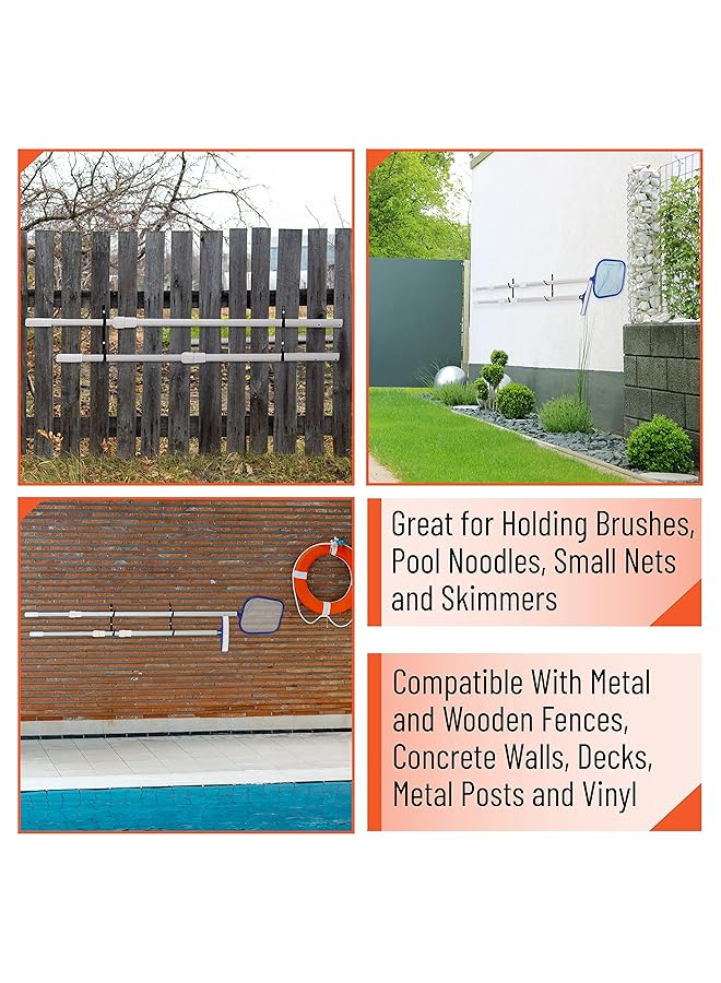 KASTWAVE 2 Pack Pool Pole Hangers Pool Hooks For Pool Supplies Poles And Hose Pools Accessories - Image 4