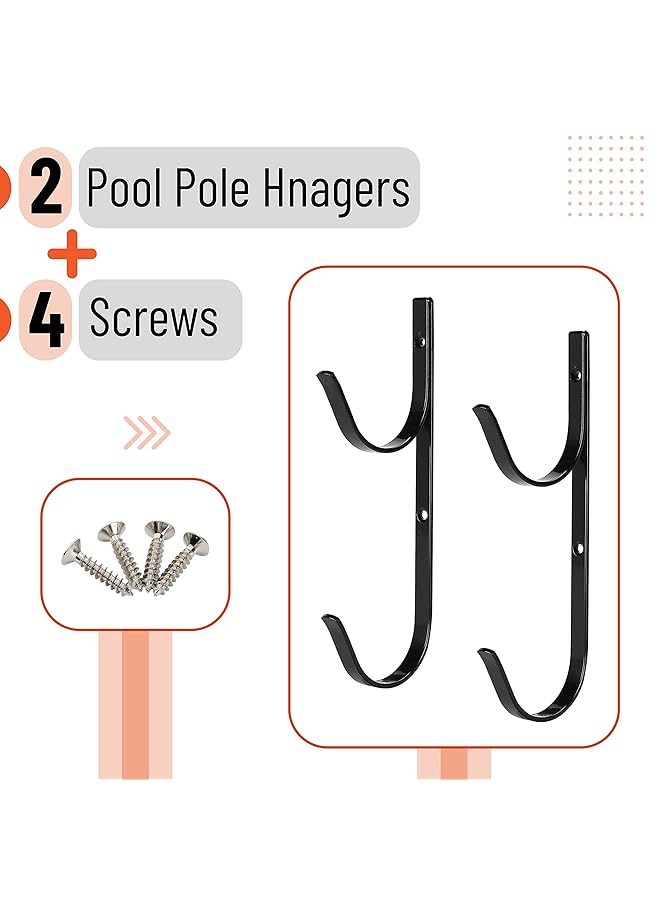 KASTWAVE 2 Pack Pool Pole Hangers Pool Hooks For Pool Supplies Poles And Hose Pools Accessories - Image 5