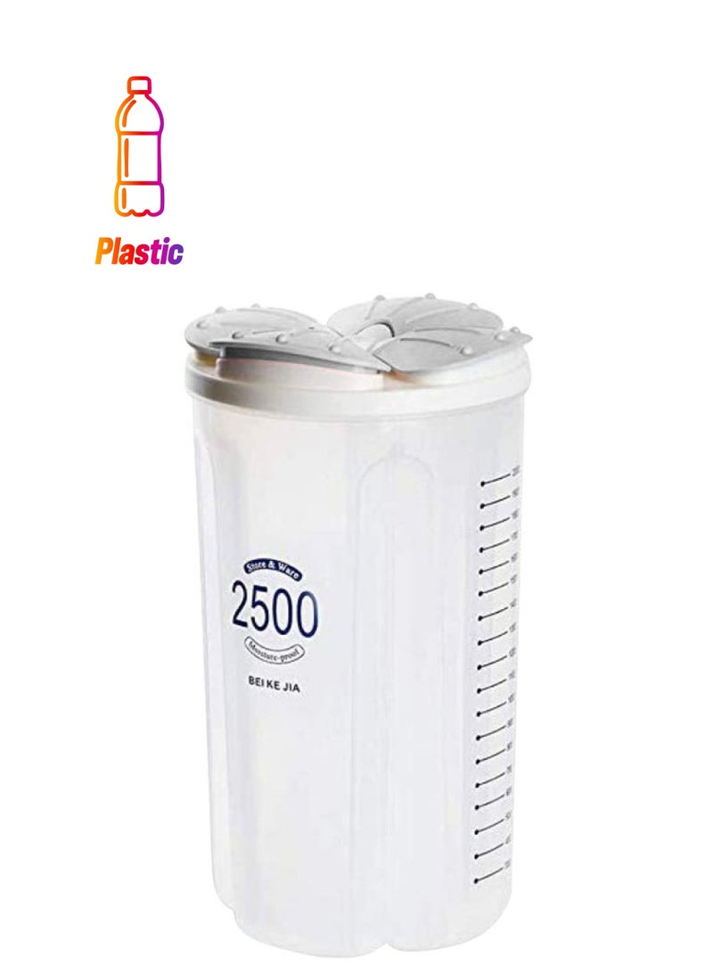 Large Grey Airtight Food Storage Container 2500ml - Image 1
