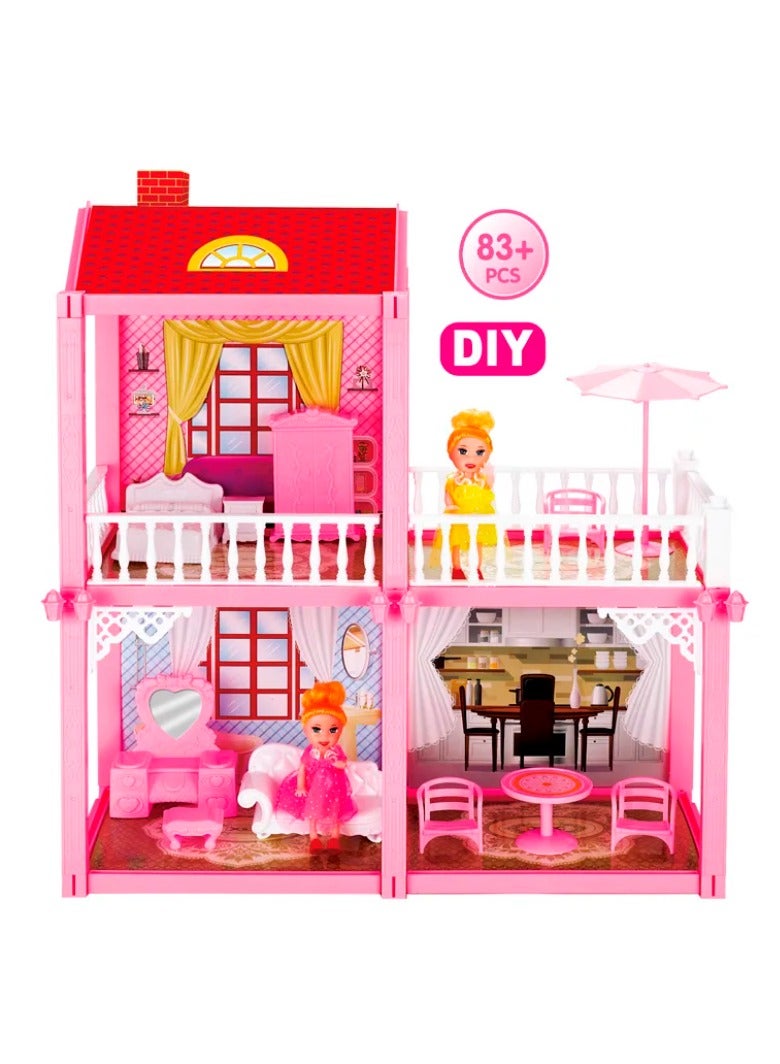 Dollhouse, Dream House for Girls 84 Pieces  - Image 1
