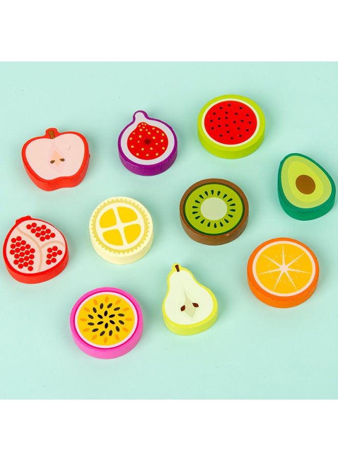 لوحة خشبية للأطفال الصغار ذات شكل معرفي متعددة الوظائف سبعة في واحد، لوحة مطابقة لصيد الأسماك الرقمية وحركة الفاكهة الحيوانية - اللون: QZY-لوحة لوغاريتمية متعددة الوظائف سبعة في واحد 0.5 - Image 4