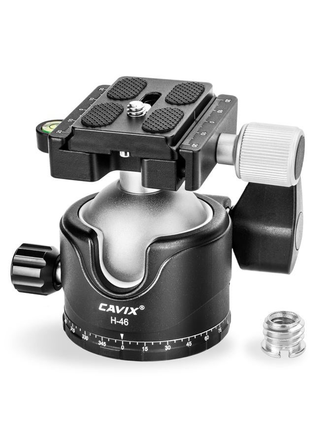 CAVIX Tripod Ball Head, H-46 Metal Ball Head Camera Tripod Head 44lbs/20kg Load with Arca Swiss Quick Release Plate for Tripod, Monopod, DSLR, Camera… - Image 1
