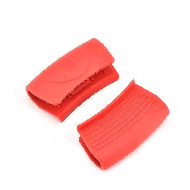 Silicone Pot Ear Grip Creative Cast Iron Handle Heat-Resistant Clip Red (tax not included) 