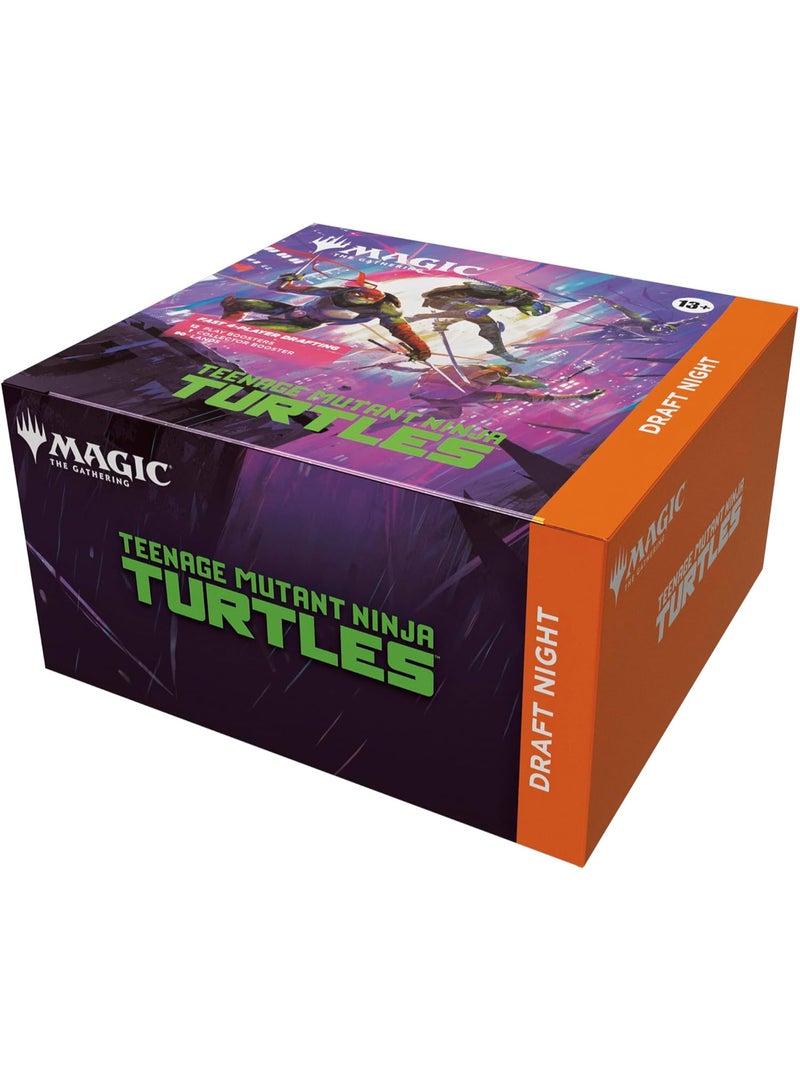 ماجيك: ذا جاذرينغ — Teenage Mutant Ninja Turtles صندوق Draft Night | 12 حزمة Play Booster + حزمة Collector Booster + 90 أرض | مختوم مصنعياً