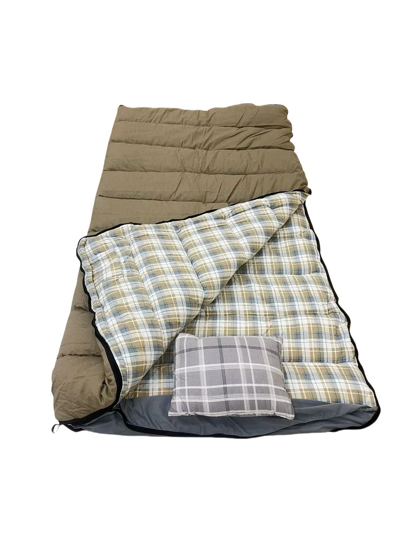 Albawadi Portable Camping Sleeping Bag with Pillow Waterproof Tent Sleeping Bag Quilt - Image 1