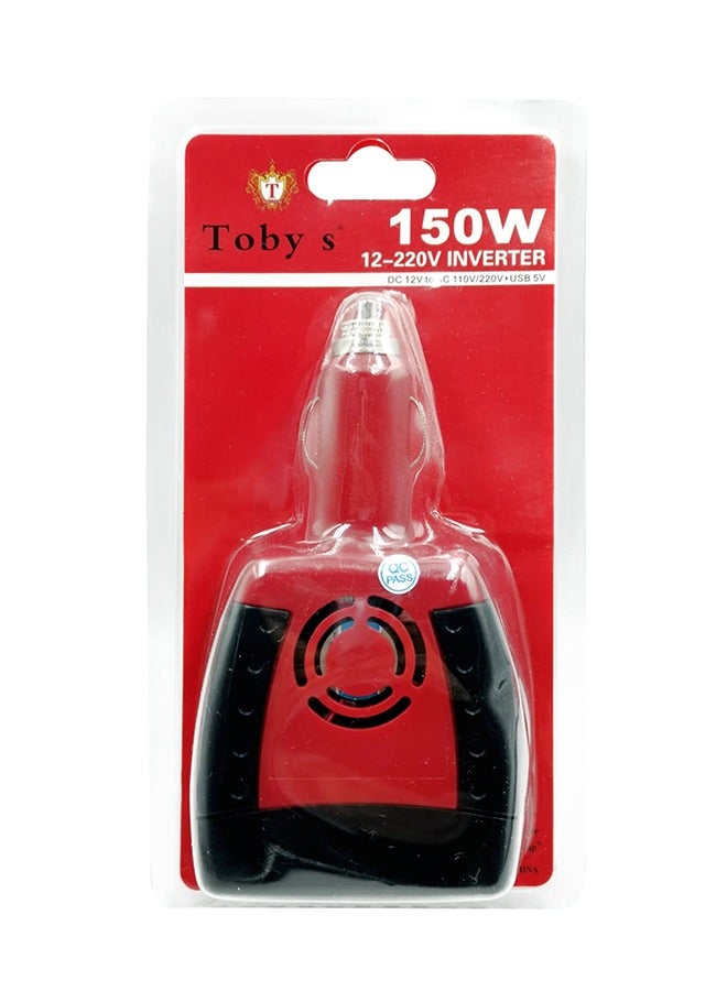 Toby's 150W DC 12V to AC 220V Auto Voltage Converter Car Power Inverter Adapter with Lighter - Image 1