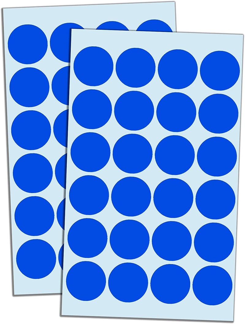 True-Ally 2000 Piece Blue Color 1 Inch/25mm Round Dot Sticker Self Adhesive Labels Writable Surface for Kids Activity, File Classification, Calendar Planner (Blue) - Image 1