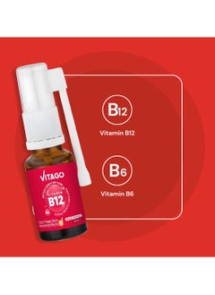 VITAGO Vitamin B12 & B6 Spray- 1000 mcg, Drops/Spray-  10ml  - Image 2