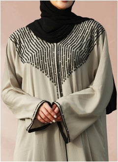 Elegant Nida Closed Abaya with Handwork Detailing