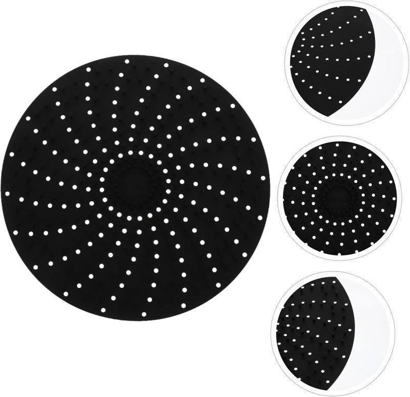 Vosarea 1Pc Practical Reusable Silicone Steamer Mat Perforated Baking Pad for Air Fryer Heat Resistant Kitchen Accessory Non Stick Liner for Even Cooking and Easy Cleaning - Image 4
