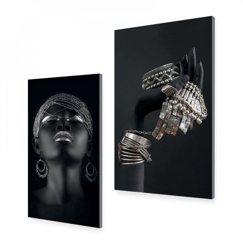 Marktna Double canvas painting of a girl, total size 80x60 cm - Image 2