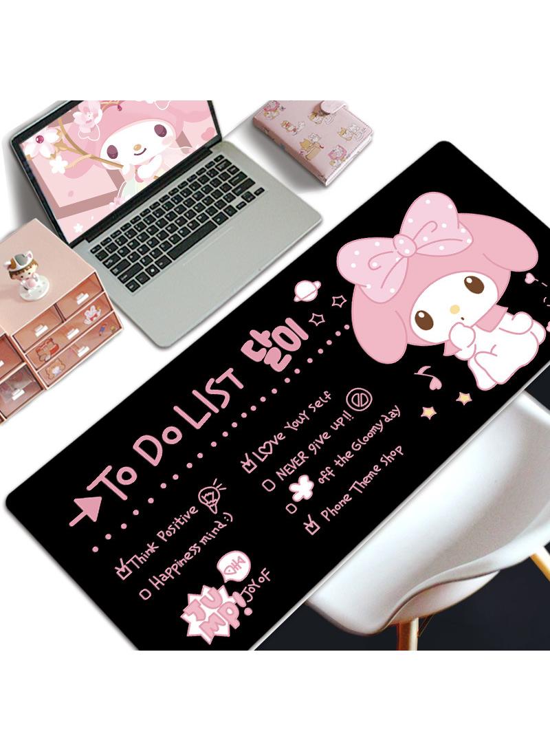 Y&D My Melody Girls Gift Gaming Mouse Pad Extended Large Mat Desk Pad Stitched Edges Mousepad Long Mouse Pad And Non-Slip Rubber Base Mice Pad 800X300X4mm - Image 1
