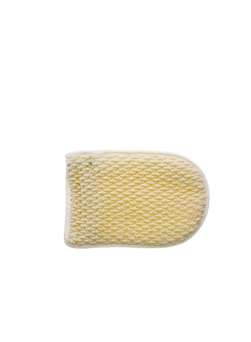 G-BEAUTY G-Beauty GBY-004 Small Natural Oval Glove Double Face Massage Loofah For Bath Spa and Shower - Beige - Image 1