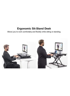 Cool Baby Standing Desk Converter 32inch Height Adjustable Removable Desk  - Image 2