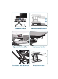 Cool Baby Standing Desk Converter 32inch Height Adjustable Removable Desk  - Image 5