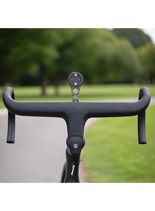 حامل أمامي لمقود الدراجة لجهاز كمبيوتر الدراجة - حامل كربون مدمج لـ Garmin وأضواء الدراجة وساعة الإيقاف والكاميرا - قاعدة تمديد خفيفة الوزن - Image 2