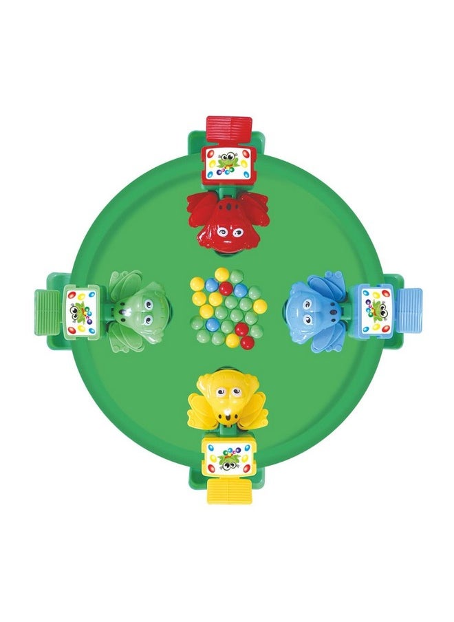 Manos Hungry Frog| Indoor & Outdoor Game for Kids|Family Board Game|Frog Activity Toys for Kids |Fun Interactive 4 Player Frog Eat Beans Game|Made in India,Multicolor  - Image 1