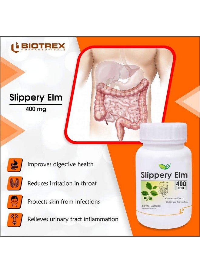 Biotrex Nutraceuticals Slippery Elm 400mg 60 Pack of 3 Veg Capsules, Dietary supplement, nutritional supplement, multivitamins, vitamin for men, women and adults, health supplements. - Image 5