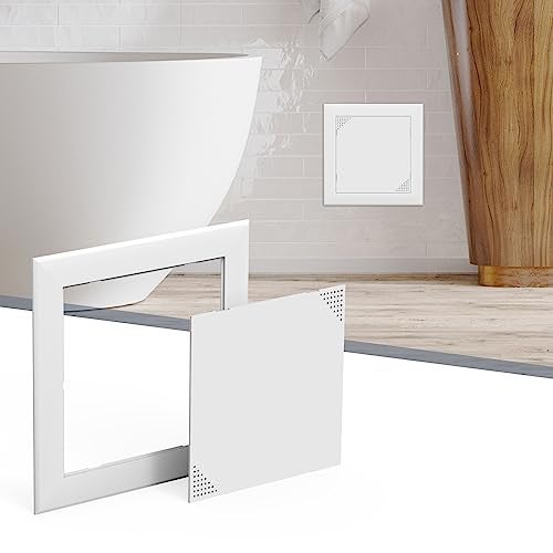 Flamorrow Access Panel for Drywall, Plumbing Access Door, 6" x 6" Self Adhesive Wall Hole Cover with Air Vent Hole, Durable Plastic Access Panels for Drywall, Ceiling - Image 1