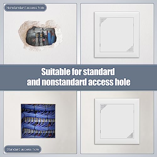 Flamorrow Access Panel for Drywall, Plumbing Access Door, 6" x 6" Self Adhesive Wall Hole Cover with Air Vent Hole, Durable Plastic Access Panels for Drywall, Ceiling - Image 4