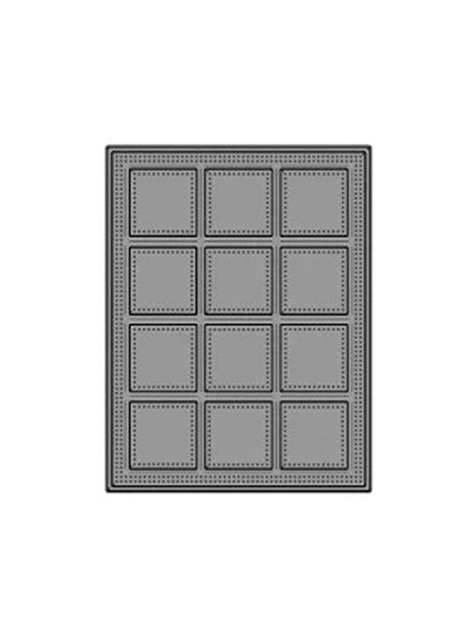 CYFUN DESIGN Dotted Square Frame Set Background Metal Cutting Dies For Card Making Diy Scrapbooking Die Cuts Template Mould Tool Art Crafts Die Cuts Photo Album Decor Paper Crafts - Image 1