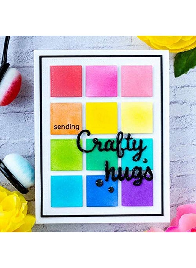 CYFUN DESIGN Dotted Square Frame Set Background Metal Cutting Dies For Card Making Diy Scrapbooking Die Cuts Template Mould Tool Art Crafts Die Cuts Photo Album Decor Paper Crafts - Image 2