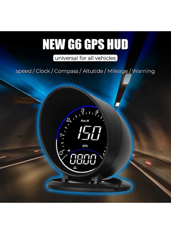 G6 HUD Digital Clock Altitude Meter Ambient Light Alarm Speedometer Car Head Up Display - Image 2