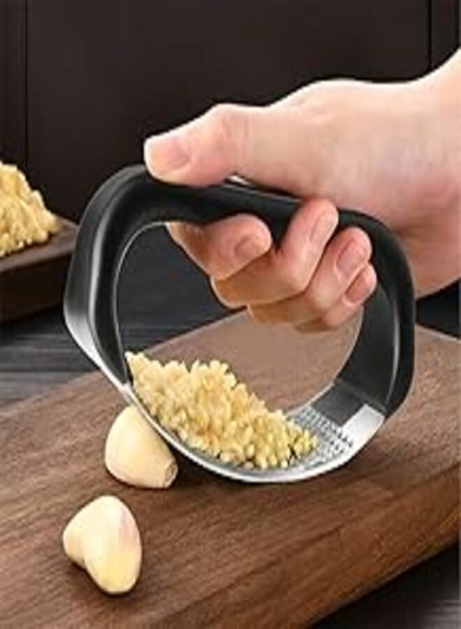 SIZOKI FAB Stainless Steel Garlic Presser, Garlic Press Crusher for Kitchen, Ginger Presser for Kitchen, Garlic Crusher for Kitchen (Multi Color) (Pack of 1) 